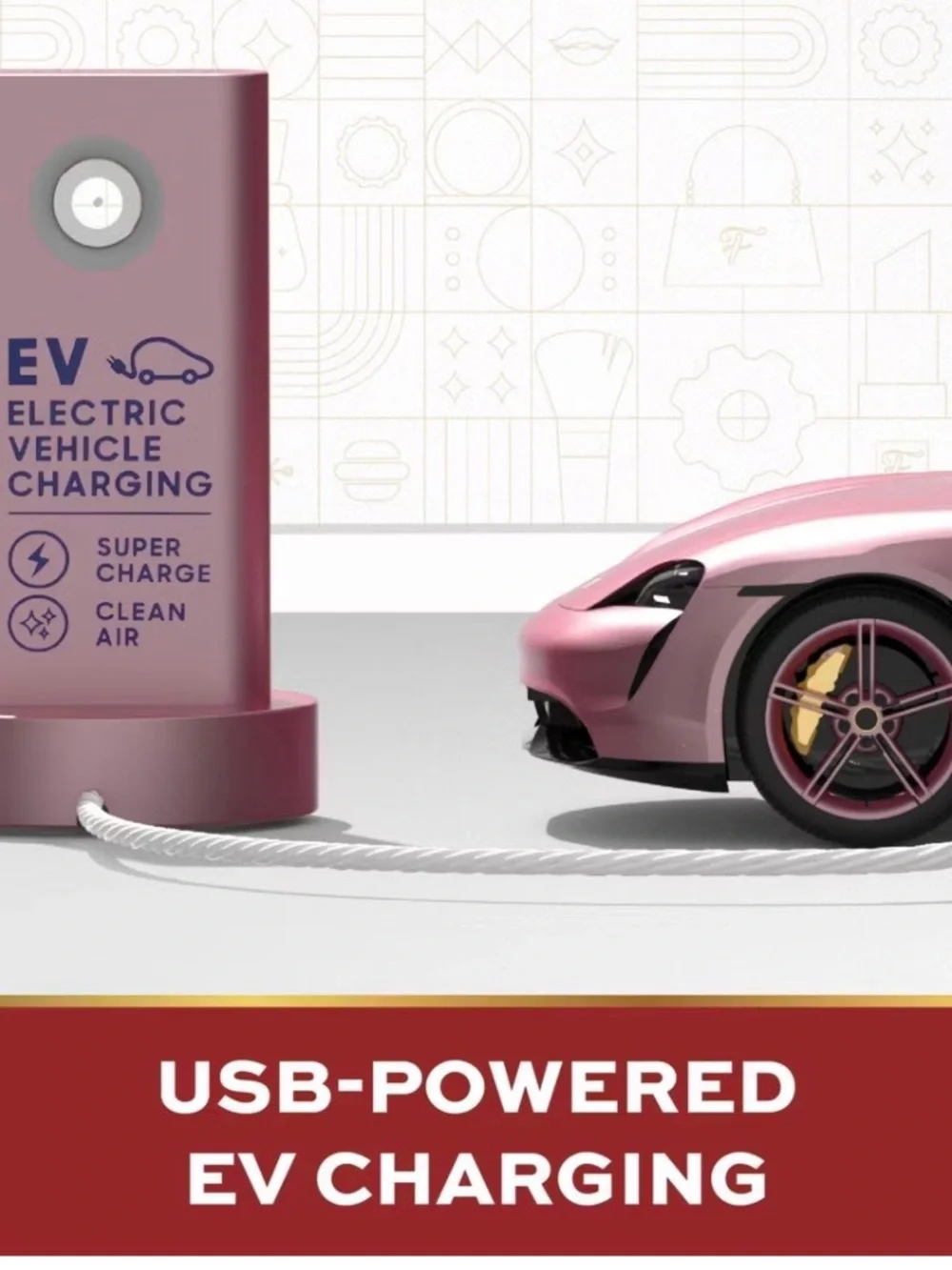 FAO Schwarz Pink Remote Control Electric Sports Car